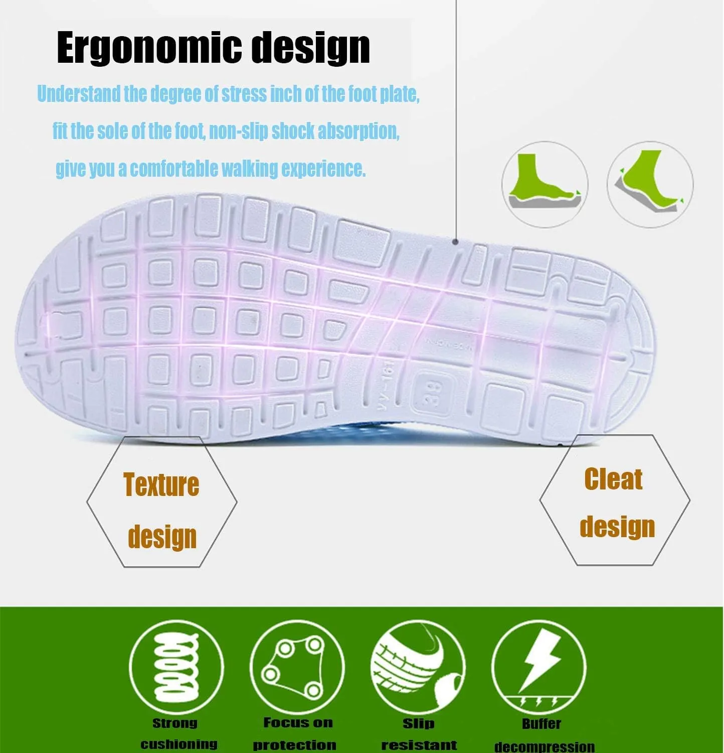 Womens Mens Bathroom Garden Non-slip Hole Breathable Lightweight Sandals Unisex Beach Quick Drying Sandals Couple Indoor/Outdoor Slippers