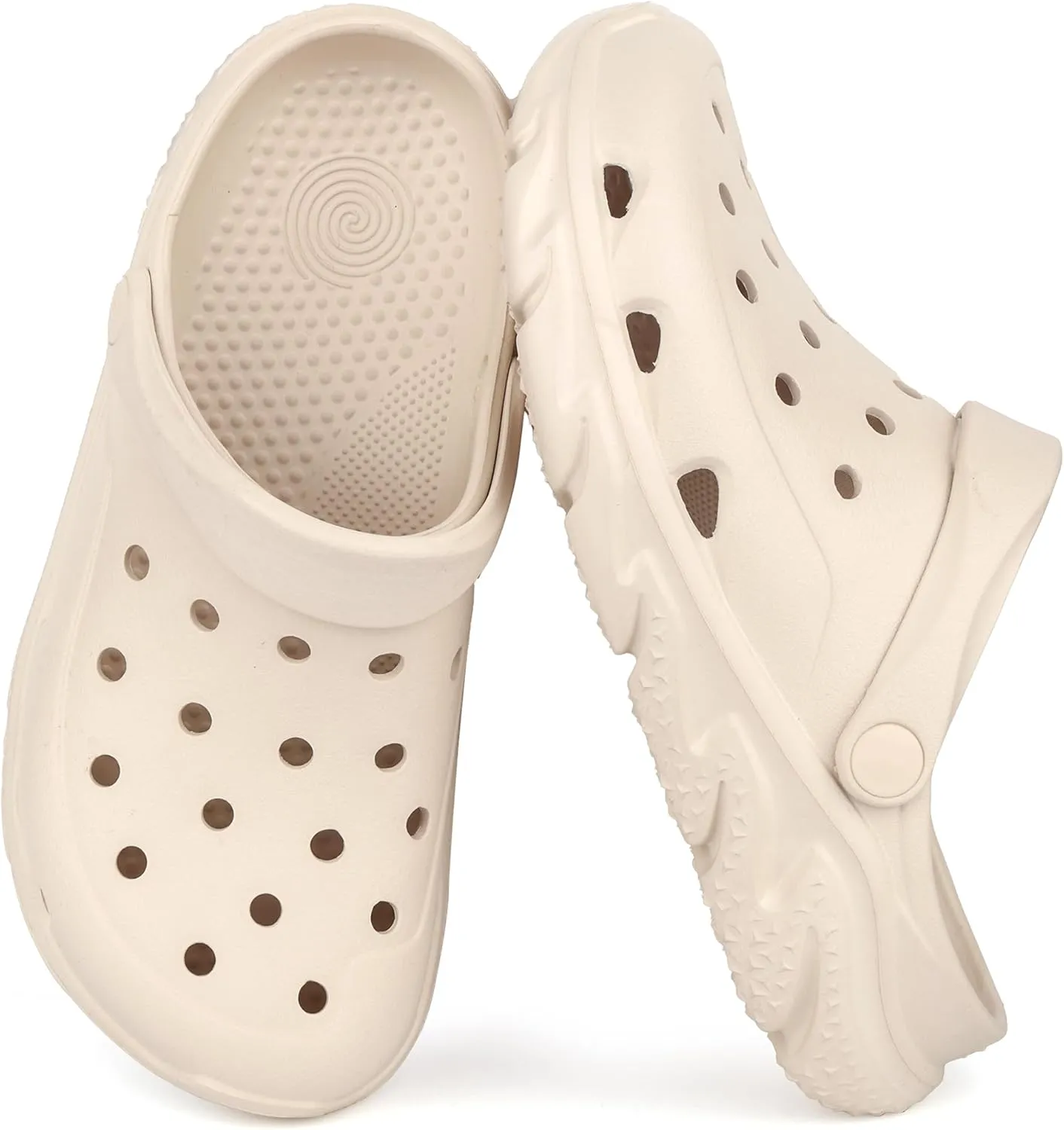 Womens Mens Garden Clogs Shoes丨Unisex Comfort Slip-on Shower Slide Sandals丨Summer Outdoor Beach Pool Slippers丨Arch Support丨Quick-Dry Water Shoes