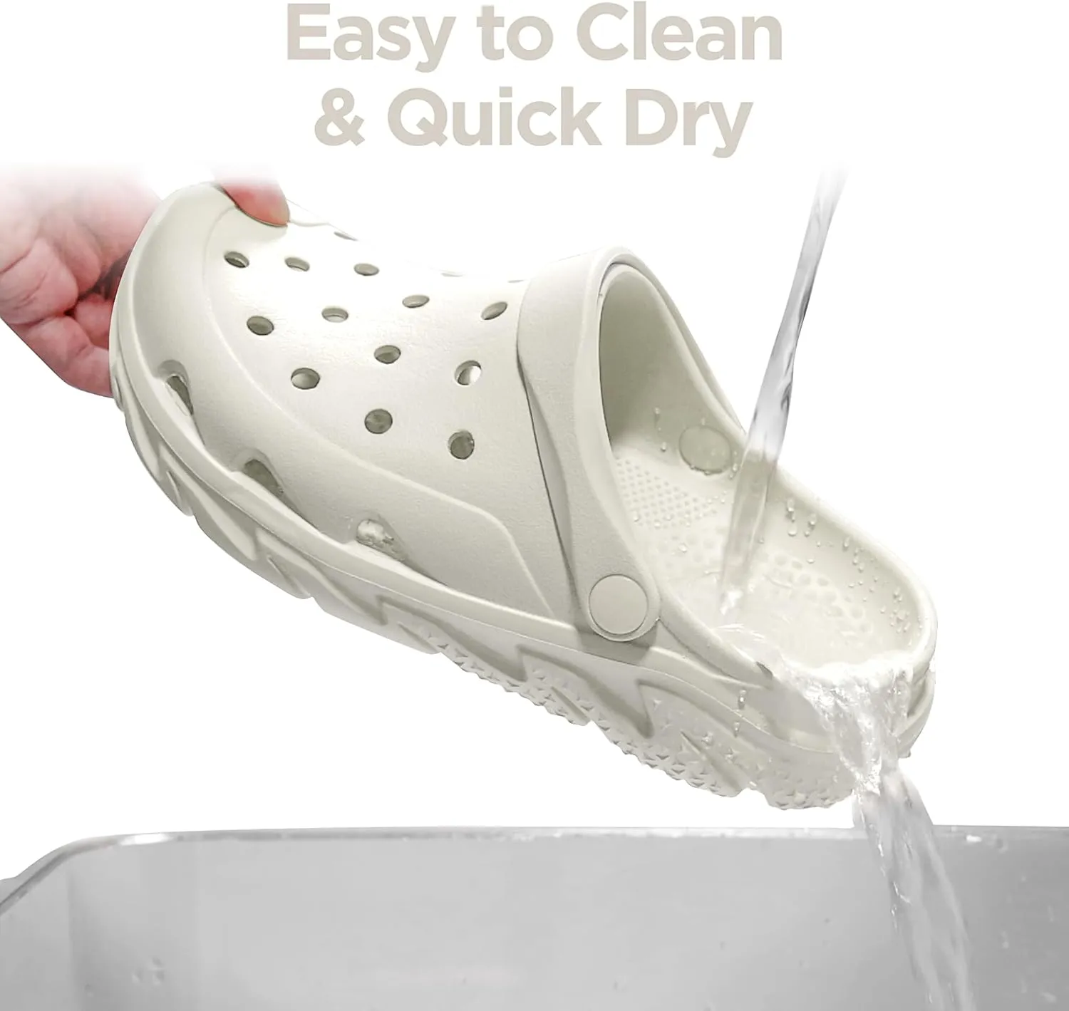 Womens Mens Garden Clogs Shoes丨Unisex Comfort Slip-on Shower Slide Sandals丨Summer Outdoor Beach Pool Slippers丨Arch Support丨Quick-Dry Water Shoes