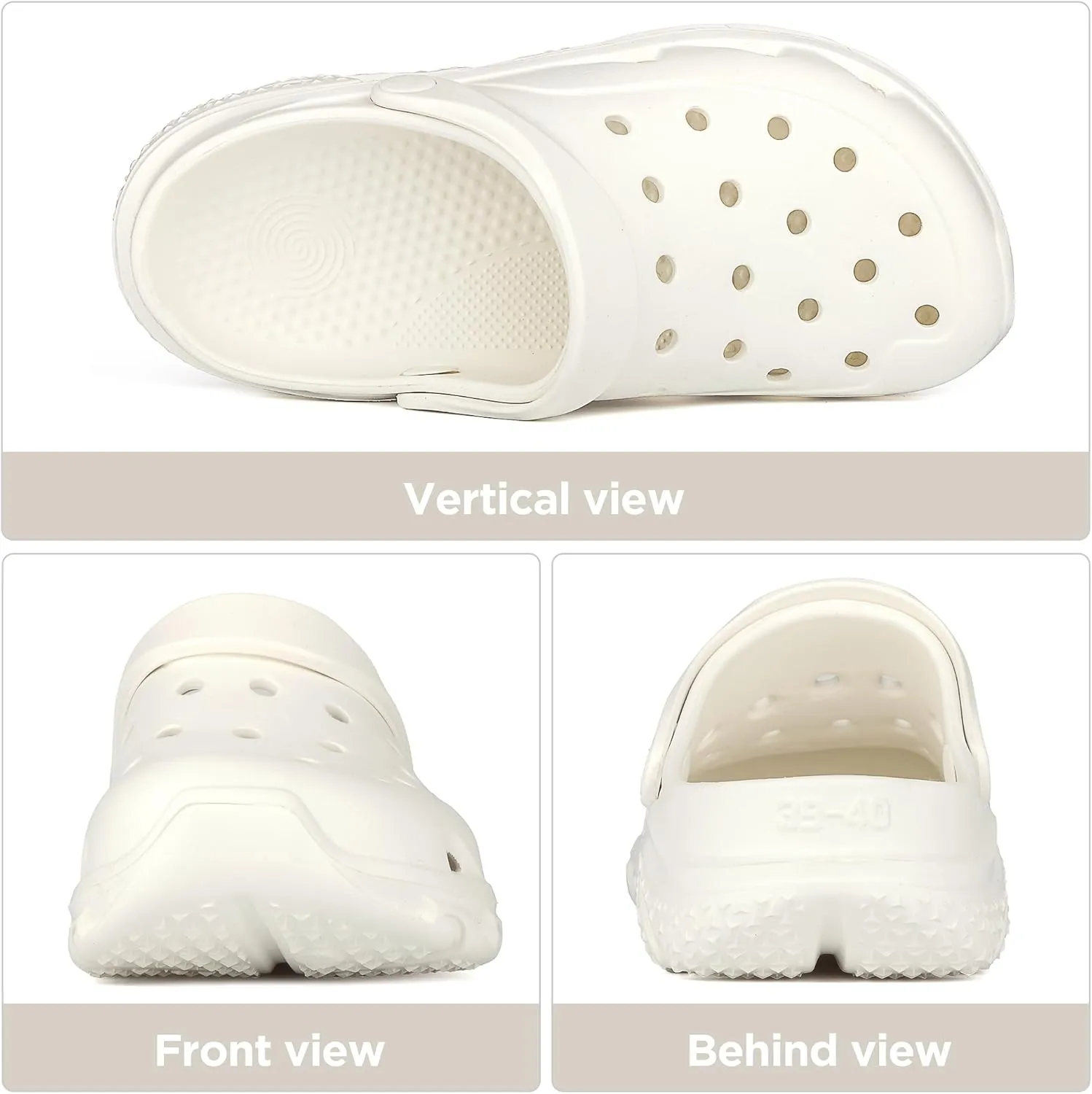 Womens Mens Garden Clogs Shoes丨Unisex Comfort Slip-on Shower Slide Sandals丨Summer Outdoor Beach Pool Slippers丨Arch Support丨Quick-Dry Water Shoes