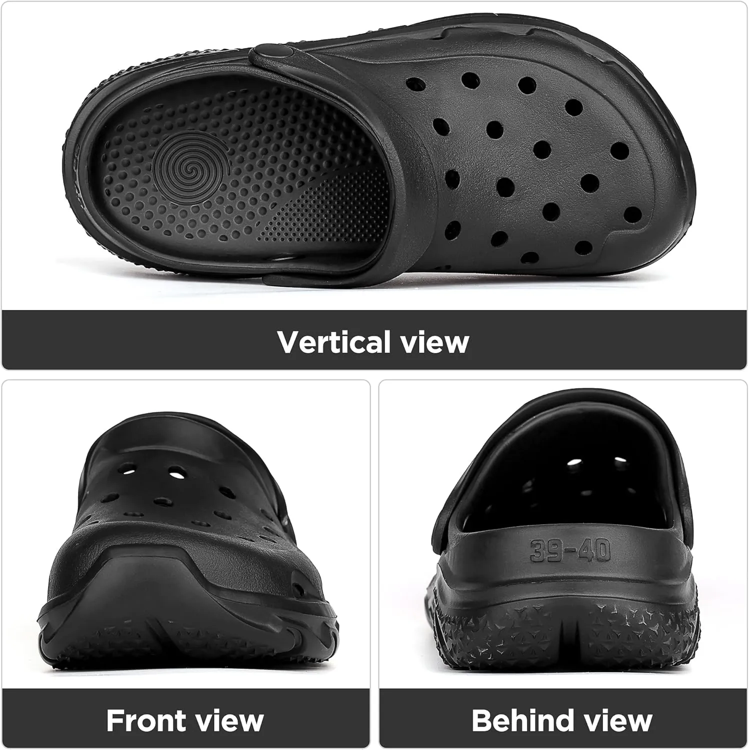 Womens Mens Garden Clogs Shoes丨Unisex Comfort Slip-on Shower Slide Sandals丨Summer Outdoor Beach Pool Slippers丨Arch Support丨Quick-Dry Water Shoes
