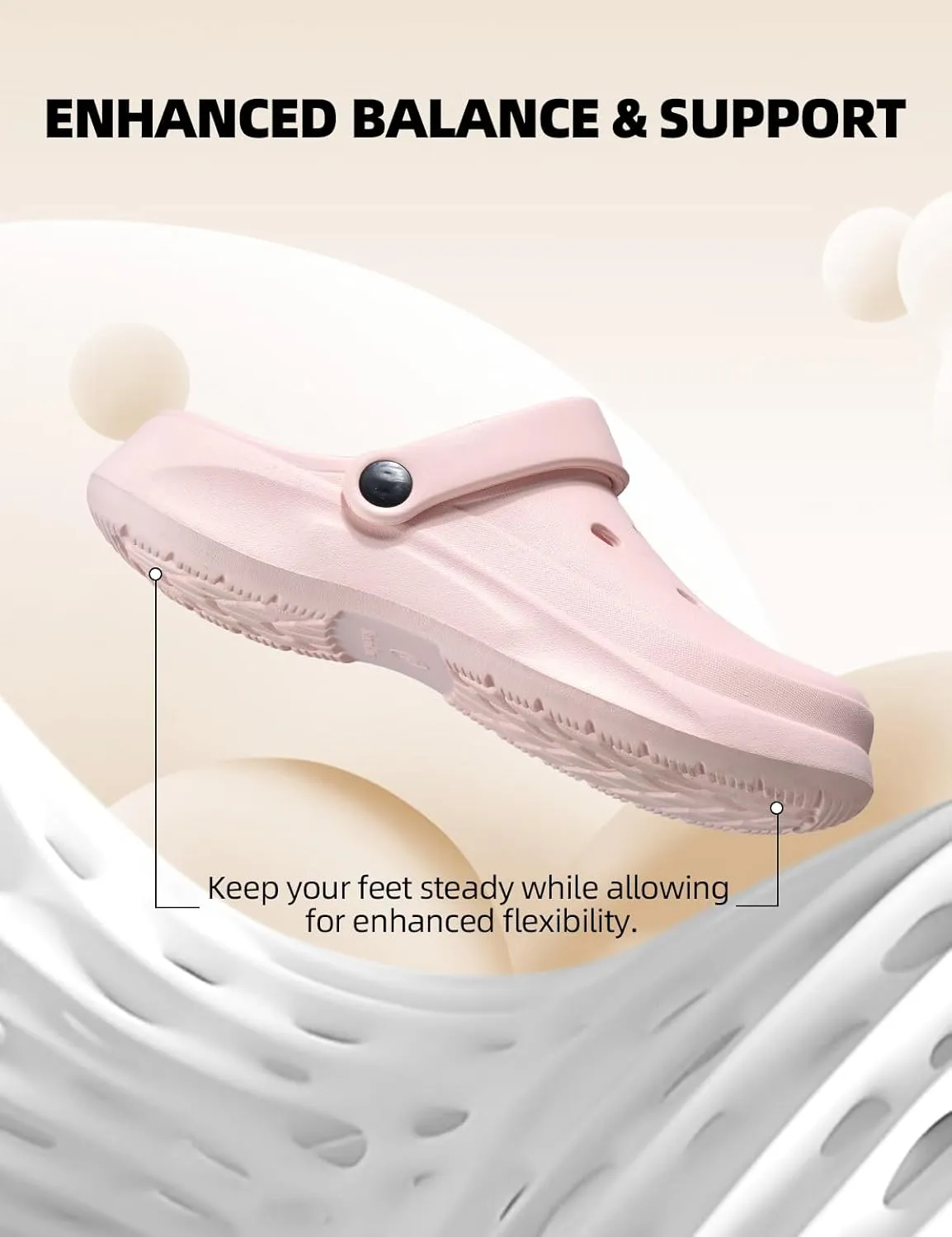 Womens Mens Garden Clogs with Arch Support Slip-On Work Shoes, Quick-Dry Water Sandals, Casual Comfortable Slippers