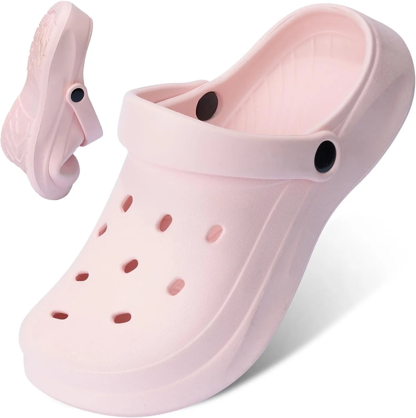 Womens Mens Garden Clogs with Arch Support Slip-On Work Shoes, Quick-Dry Water Sandals, Casual Comfortable Slippers