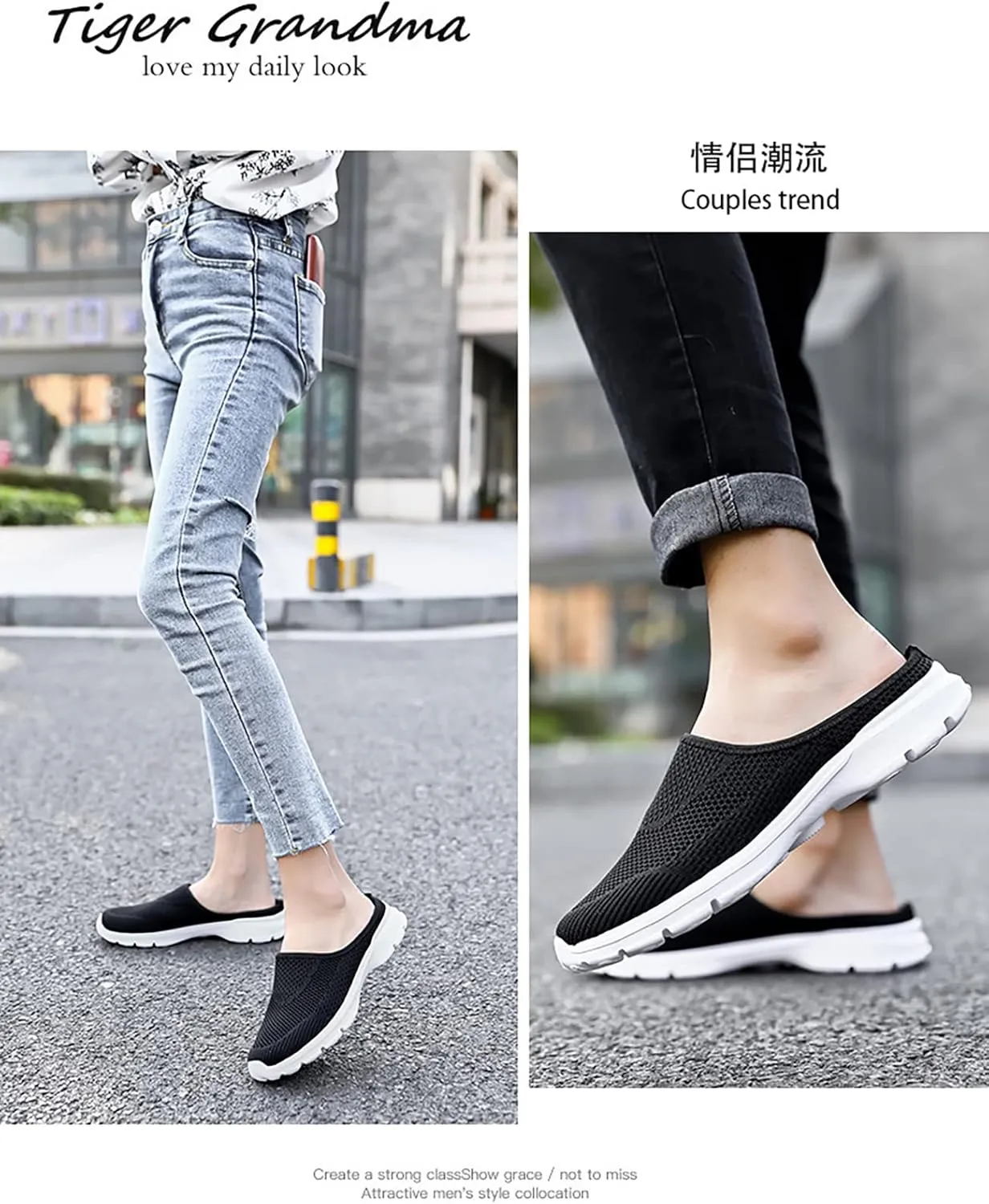 Women's Orthopedic Arch Support Backless Slippers,Slip-On Platform Sneakers,Breathable Knitted Mesh Round-Toe Mules,Non-Slip Lightweight Soft Sole Garden Clogs