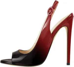 Women's Peep Toe 12CM Thin High Heels Sandals - Open Toe, Big Size Summer Stilettos