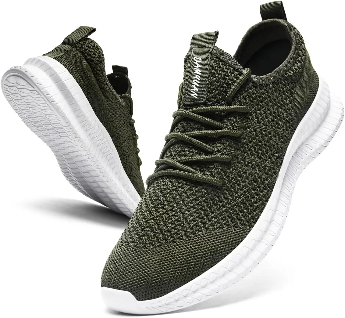 Womens Running Walking Shoes Tennis Slip On Fashion Sneakers Women Sport Workout Gym Shoes Womens Athletic Hiking Nurse Non Slip Lightweight Breathable Shoes