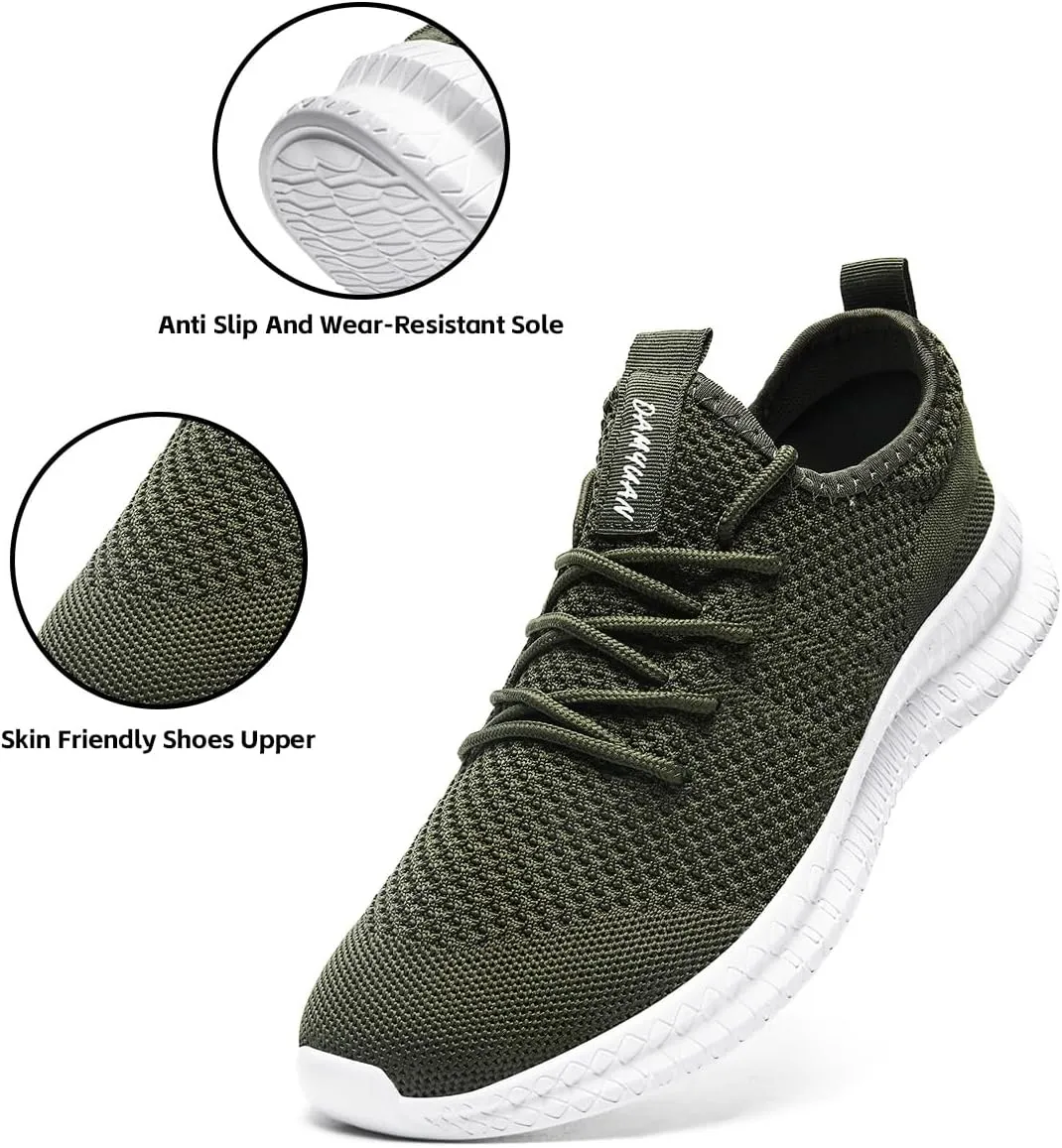 Womens Running Walking Shoes Tennis Slip On Fashion Sneakers Women Sport Workout Gym Shoes Womens Athletic Hiking Nurse Non Slip Lightweight Breathable Shoes
