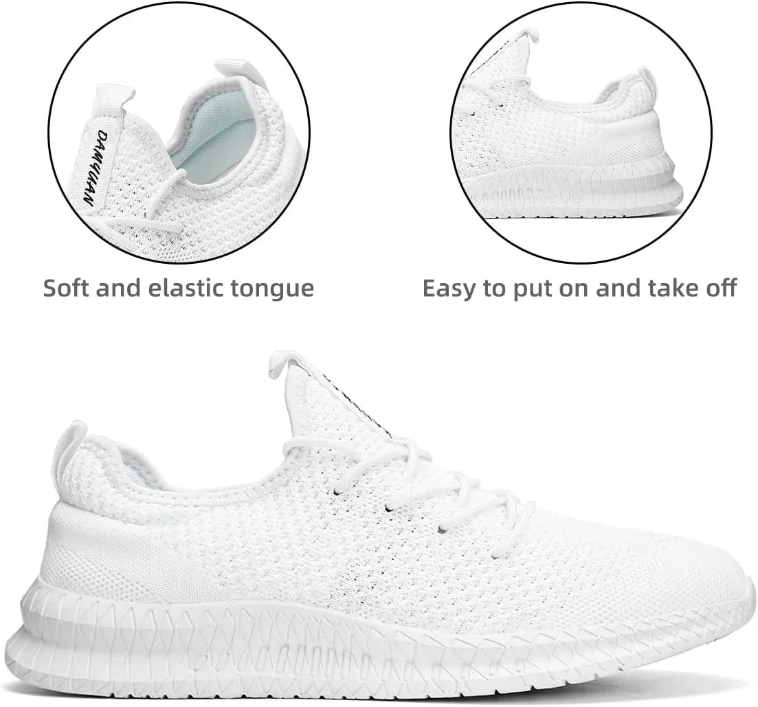 Womens Running Walking Shoes Tennis Slip On Fashion Sneakers Women Sport Workout Gym Shoes Womens Athletic Hiking Nurse Non Slip Lightweight Breathable Shoes