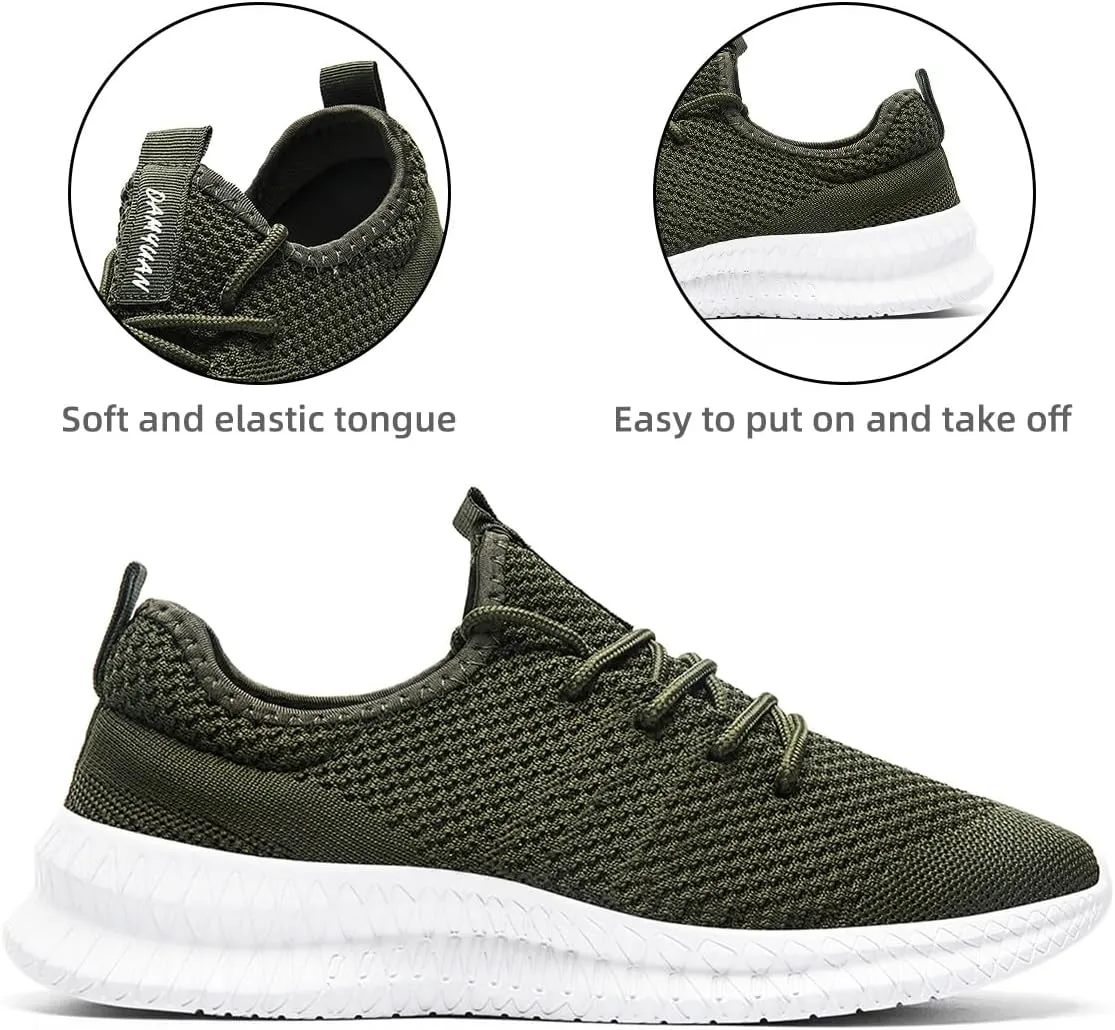 Womens Running Walking Shoes Tennis Slip On Fashion Sneakers Women Sport Workout Gym Shoes Womens Athletic Hiking Nurse Non Slip Lightweight Breathable Shoes