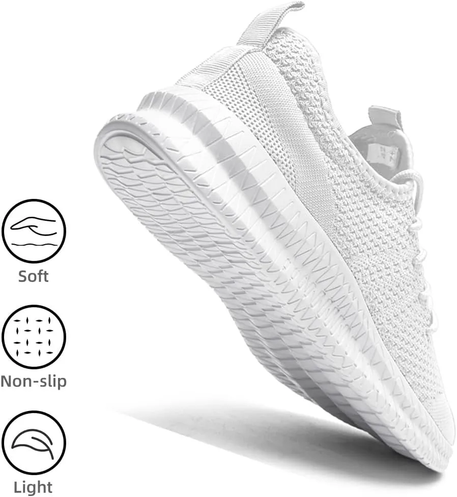 Womens Running Walking Shoes Tennis Slip On Fashion Sneakers Women Sport Workout Gym Shoes Womens Athletic Hiking Nurse Non Slip Lightweight Breathable Shoes