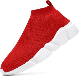 Women's Slip On Socks Sneakers Walking Shoes Running Tennis Athletic Gym Workout Non Slip Athletic Fashion Sneakers
