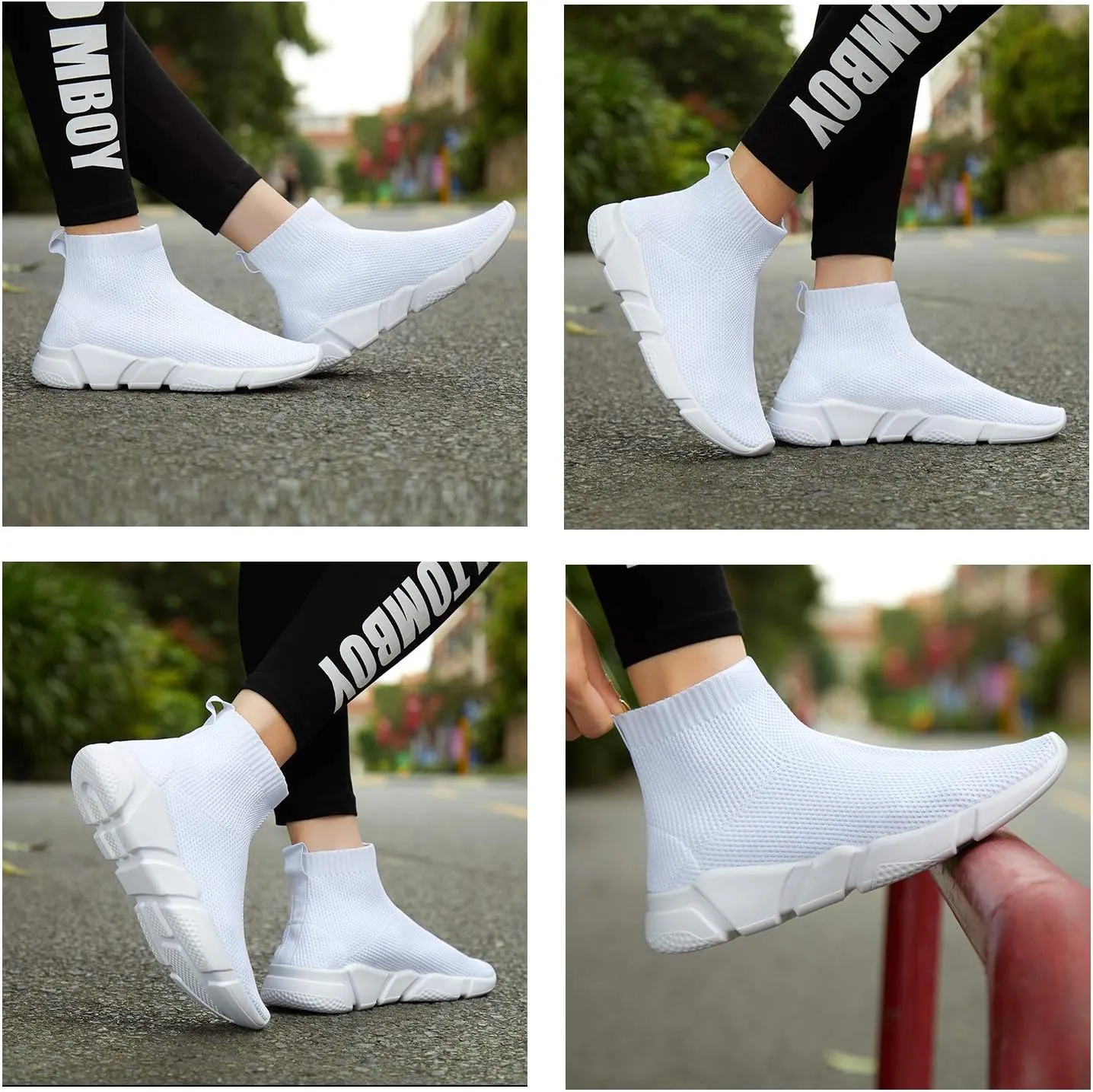 Women's Slip On Socks Sneakers Walking Shoes Running Tennis Athletic Gym Workout Non Slip Athletic Fashion Sneakers