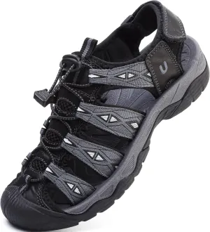Women's Sport Hiking Sandals Closed Toe Summer Outdoor Athletic Walking Sandal Adventure Lightweight Comfortable Beach Sandals Water Shoes