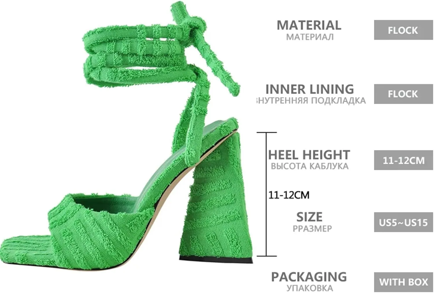 Women's Synthetic Square Peep Toe Sandals - Thick High Heels, Mature Fashion Party Shoes
