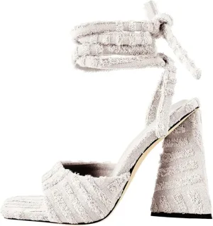 Women's Synthetic Square Peep Toe Sandals - Thick High Heels, Mature Fashion Party Shoes
