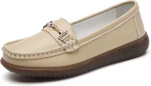 Women's Wide Width Loafers Comfort Slip on Shoes Walking Shoes for Ladies Mocassins Driving Shoe