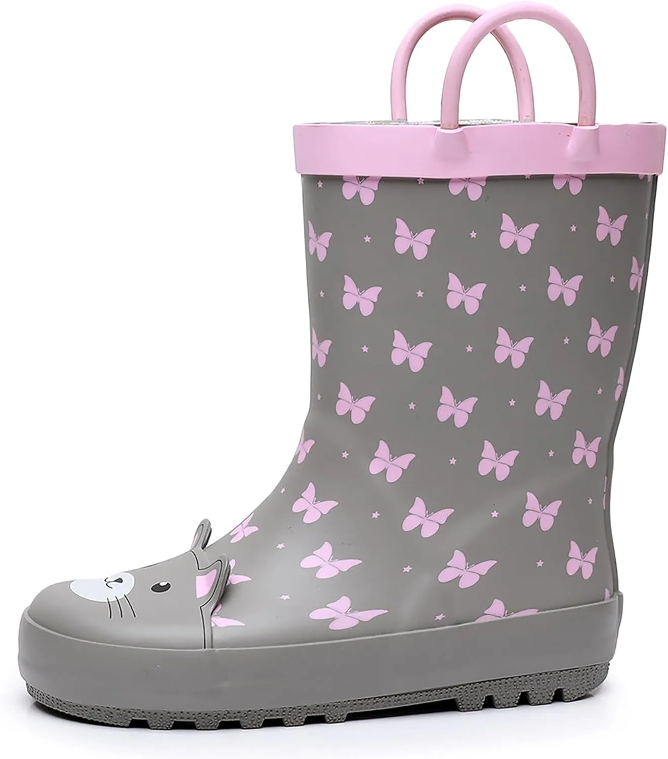 WTW Toddler and Kids Rain Boots Unisex-Child Waterproof Rubber Rain Boots with Easy-On Handles in Fun Patterns for Girls and Boys (Toddler/Little Kid/Big Kid)