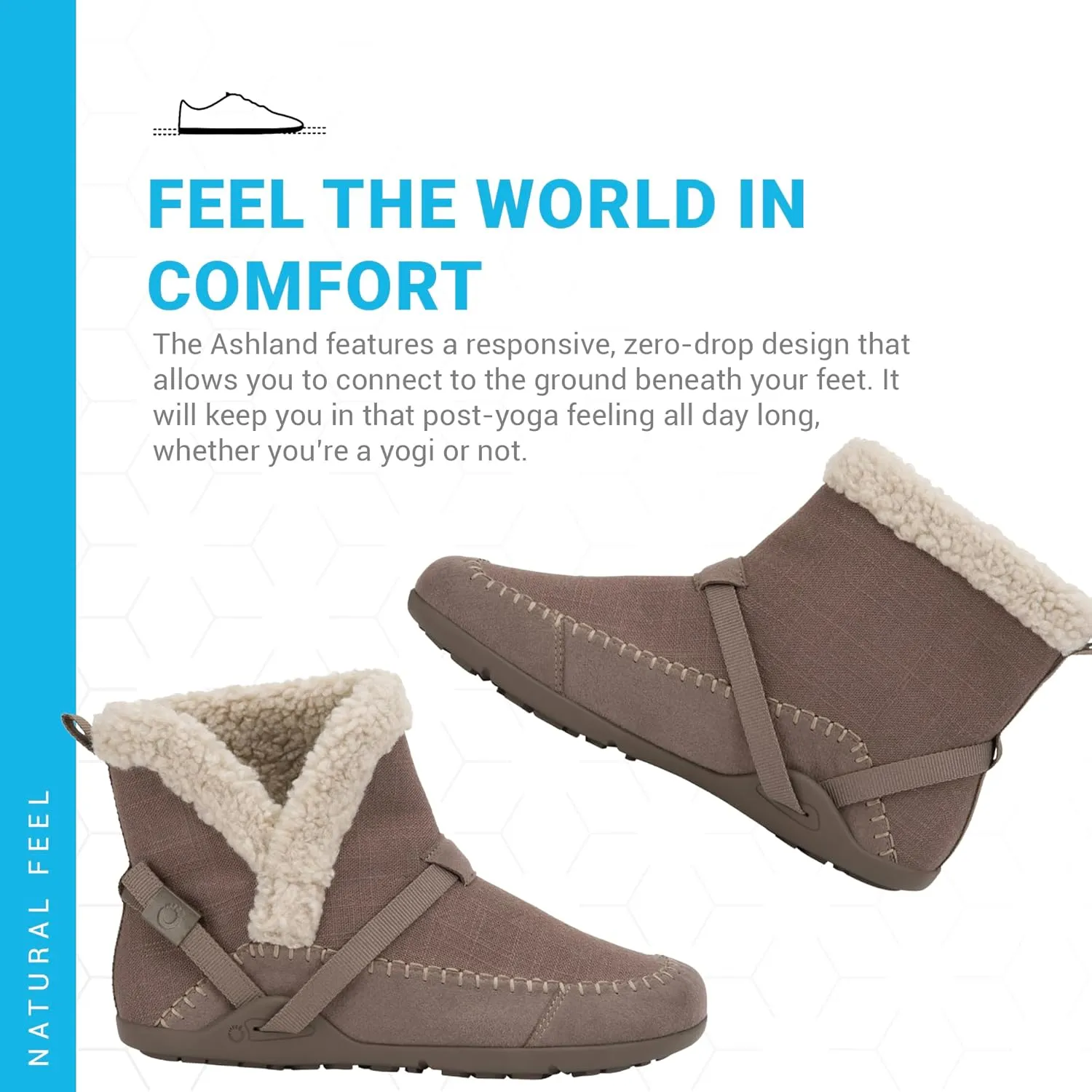 Xero Shoes Ashland Women’s Fall Boots, Vegan Casual Boots with a Soft Hemp Upper and a Cozy Faux Shearling Collar