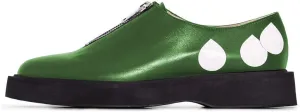 YDN Women Little Platform Loafers Cute Round Toe Leather Zip No Heel Slip-on Travel Campus Walking Shoes Size 4-15 US
