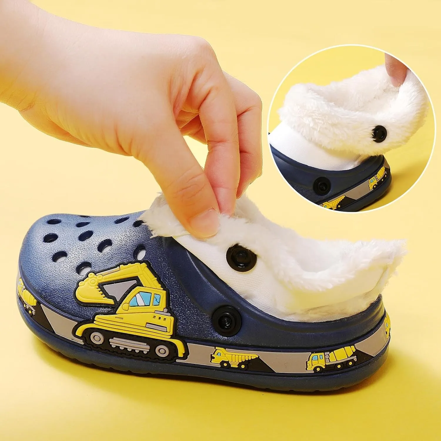 YUKTOPA Boys Girls Clogs Shoes Cartoon Slides Sandals Toddler Little Kid's Slip-on Garden Shoes Lightweight Beach Pool Shower Slippers