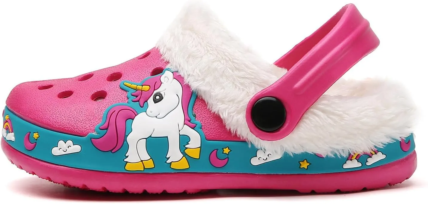 YUKTOPA Boys Girls Clogs Shoes Cartoon Slides Sandals Toddler Little Kid's Slip-on Garden Shoes Lightweight Beach Pool Shower Slippers