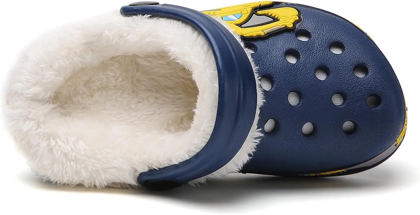 YUKTOPA Boys Girls Clogs Shoes Cartoon Slides Sandals Toddler Little Kid's Slip-on Garden Shoes Lightweight Beach Pool Shower Slippers