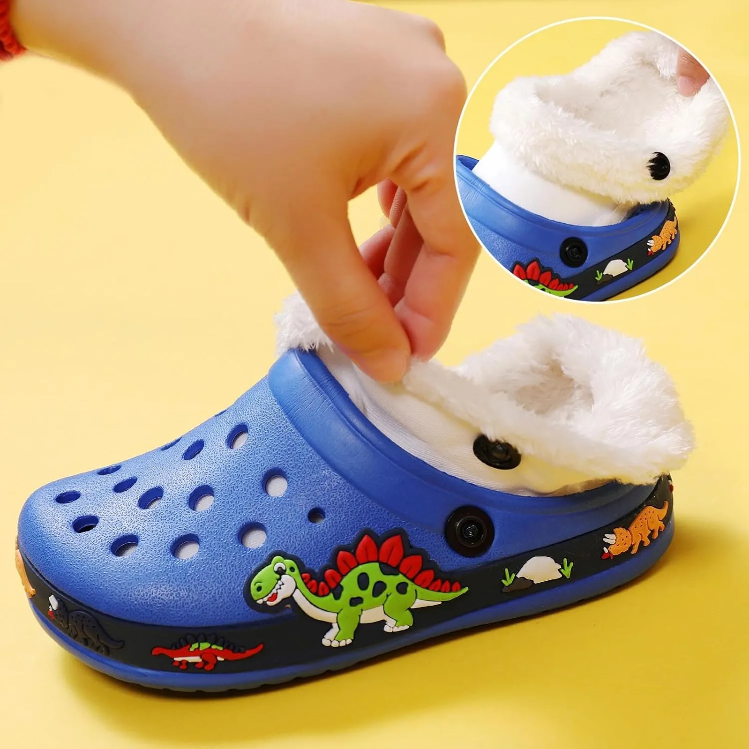 YUKTOPA Boys Girls Clogs Shoes Cartoon Slides Sandals Toddler Little Kid's Slip-on Garden Shoes Lightweight Beach Pool Shower Slippers