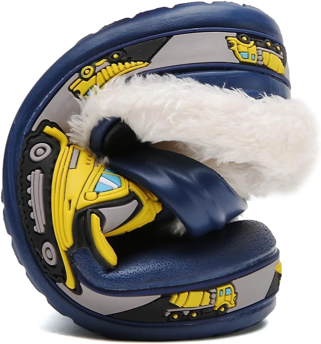 YUKTOPA Boys Girls Clogs Shoes Cartoon Slides Sandals Toddler Little Kid's Slip-on Garden Shoes Lightweight Beach Pool Shower Slippers