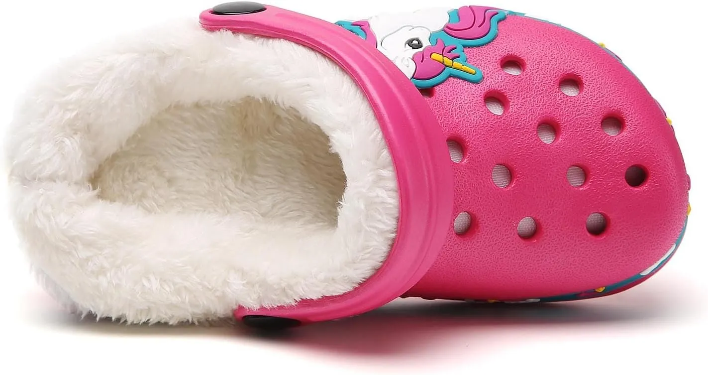 YUKTOPA Boys Girls Clogs Shoes Cartoon Slides Sandals Toddler Little Kid's Slip-on Garden Shoes Lightweight Beach Pool Shower Slippers