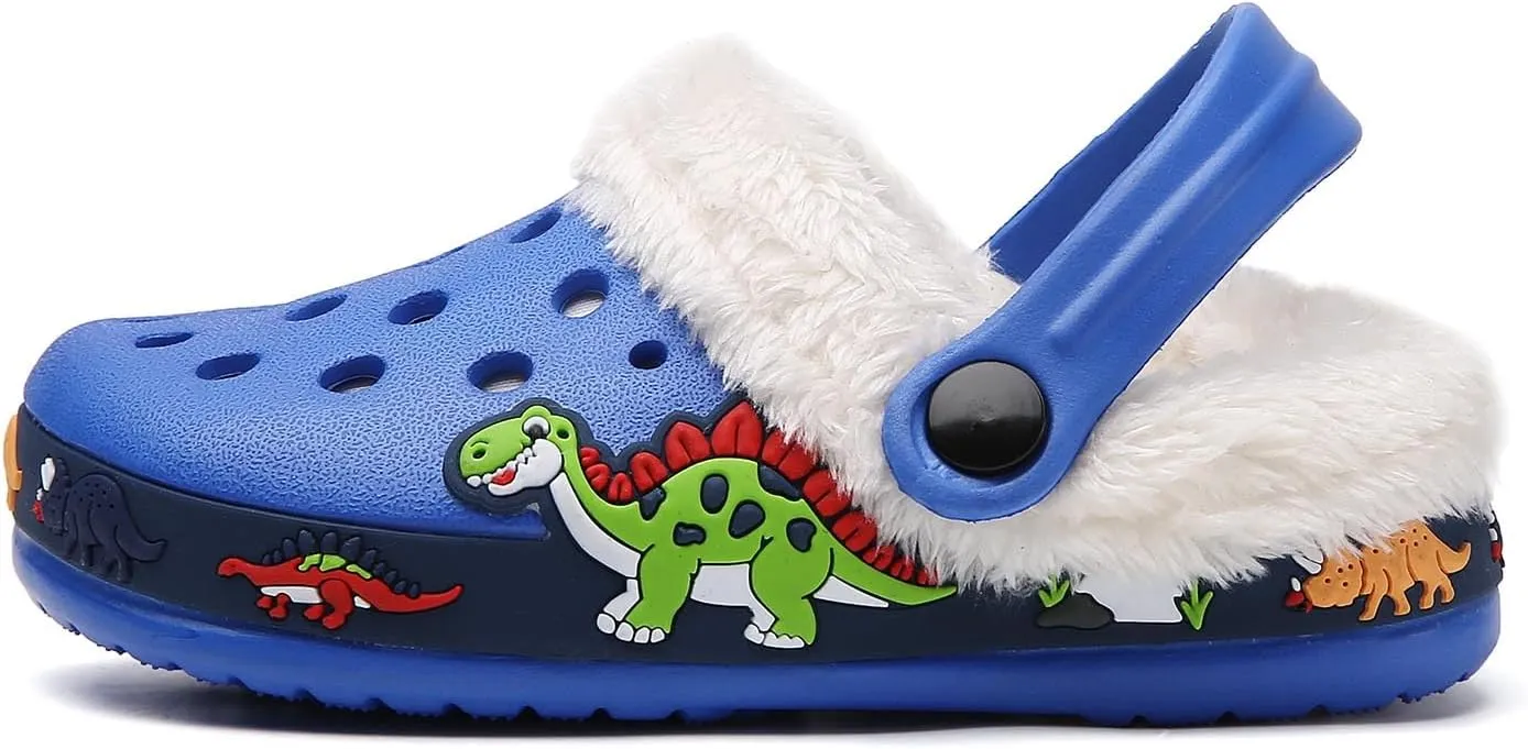 YUKTOPA Boys Girls Clogs Shoes Cartoon Slides Sandals Toddler Little Kid's Slip-on Garden Shoes Lightweight Beach Pool Shower Slippers
