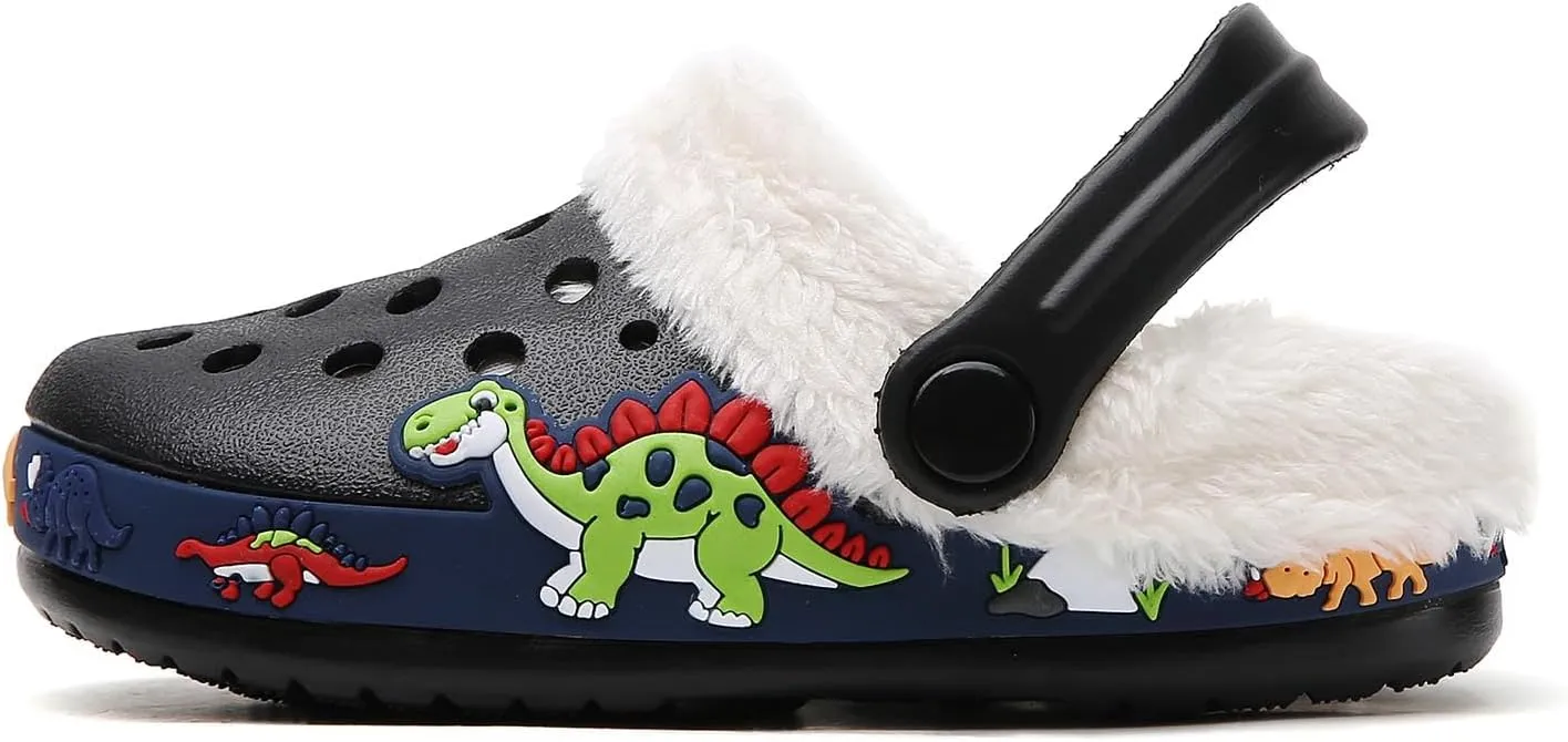 YUKTOPA Boys Girls Clogs Shoes Cartoon Slides Sandals Toddler Little Kid's Slip-on Garden Shoes Lightweight Beach Pool Shower Slippers