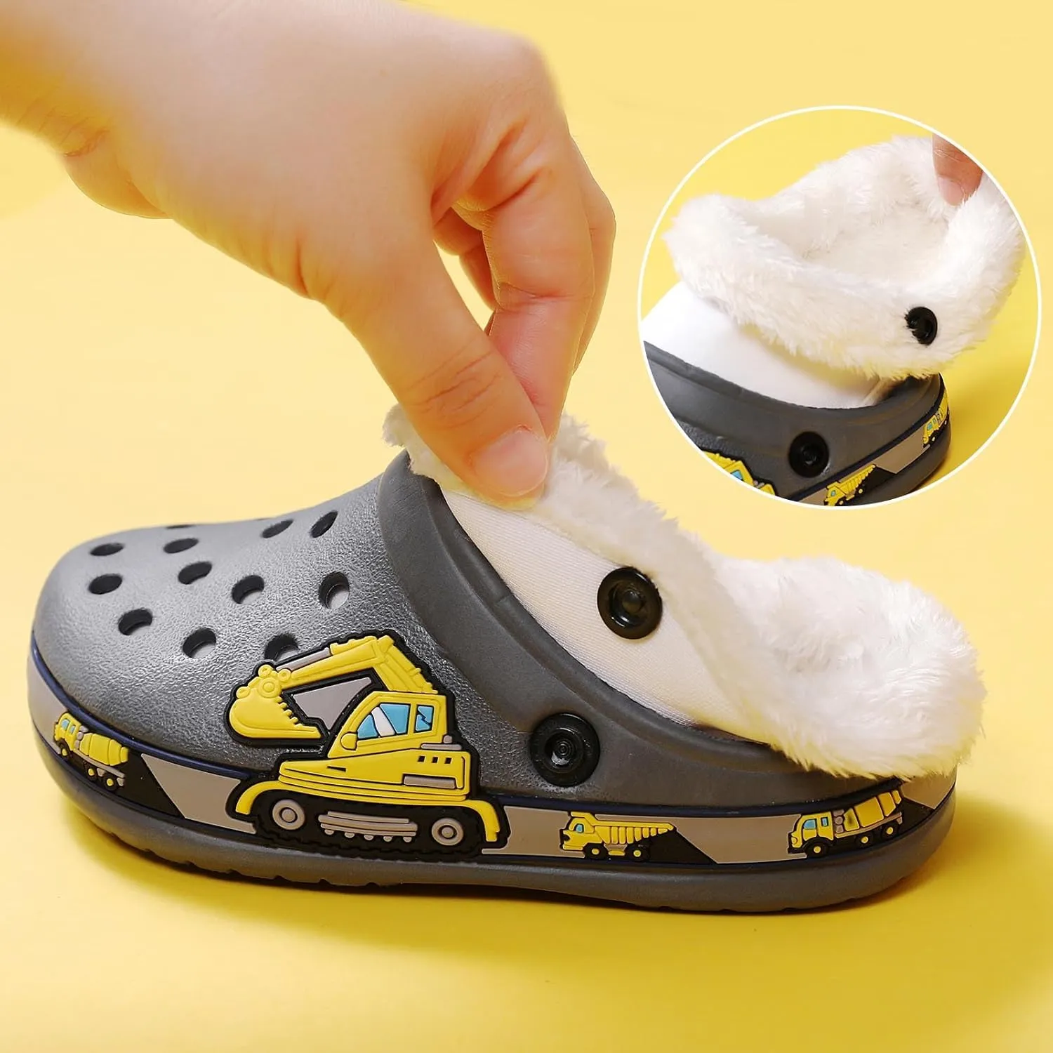 YUKTOPA Boys Girls Clogs Shoes Cartoon Slides Sandals Toddler Little Kid's Slip-on Garden Shoes Lightweight Beach Pool Shower Slippers