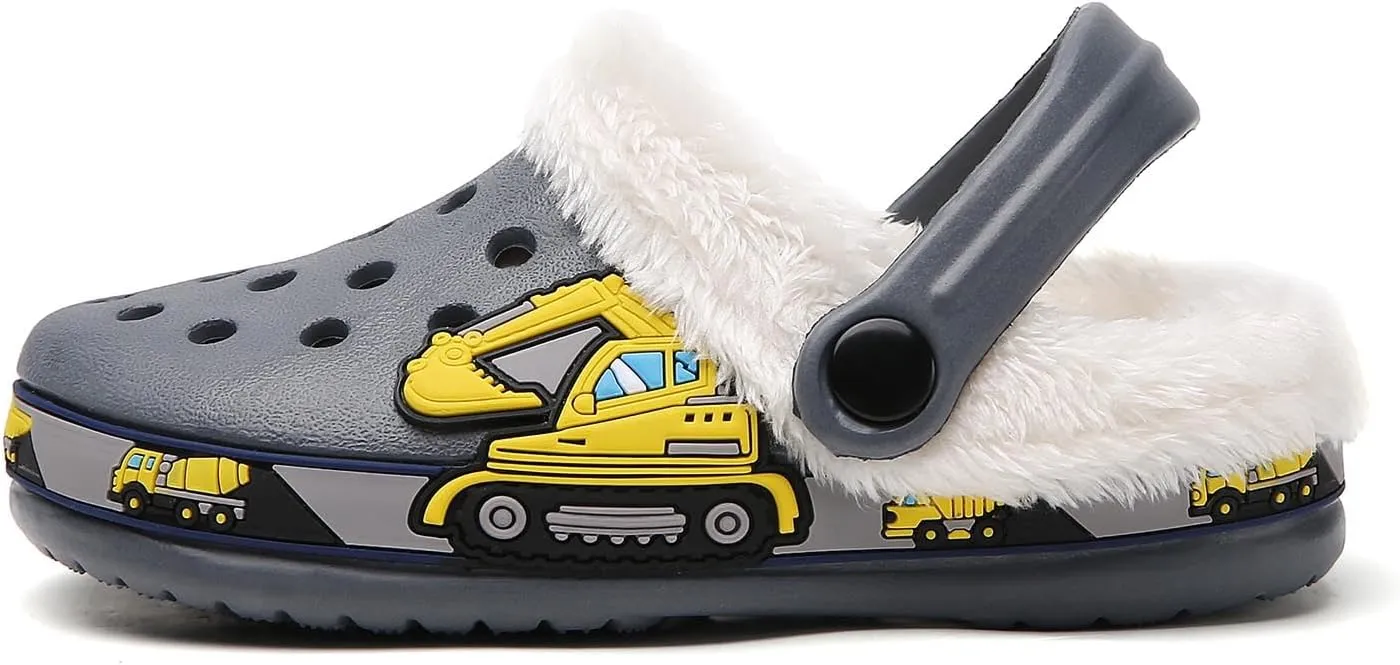 YUKTOPA Boys Girls Clogs Shoes Cartoon Slides Sandals Toddler Little Kid's Slip-on Garden Shoes Lightweight Beach Pool Shower Slippers