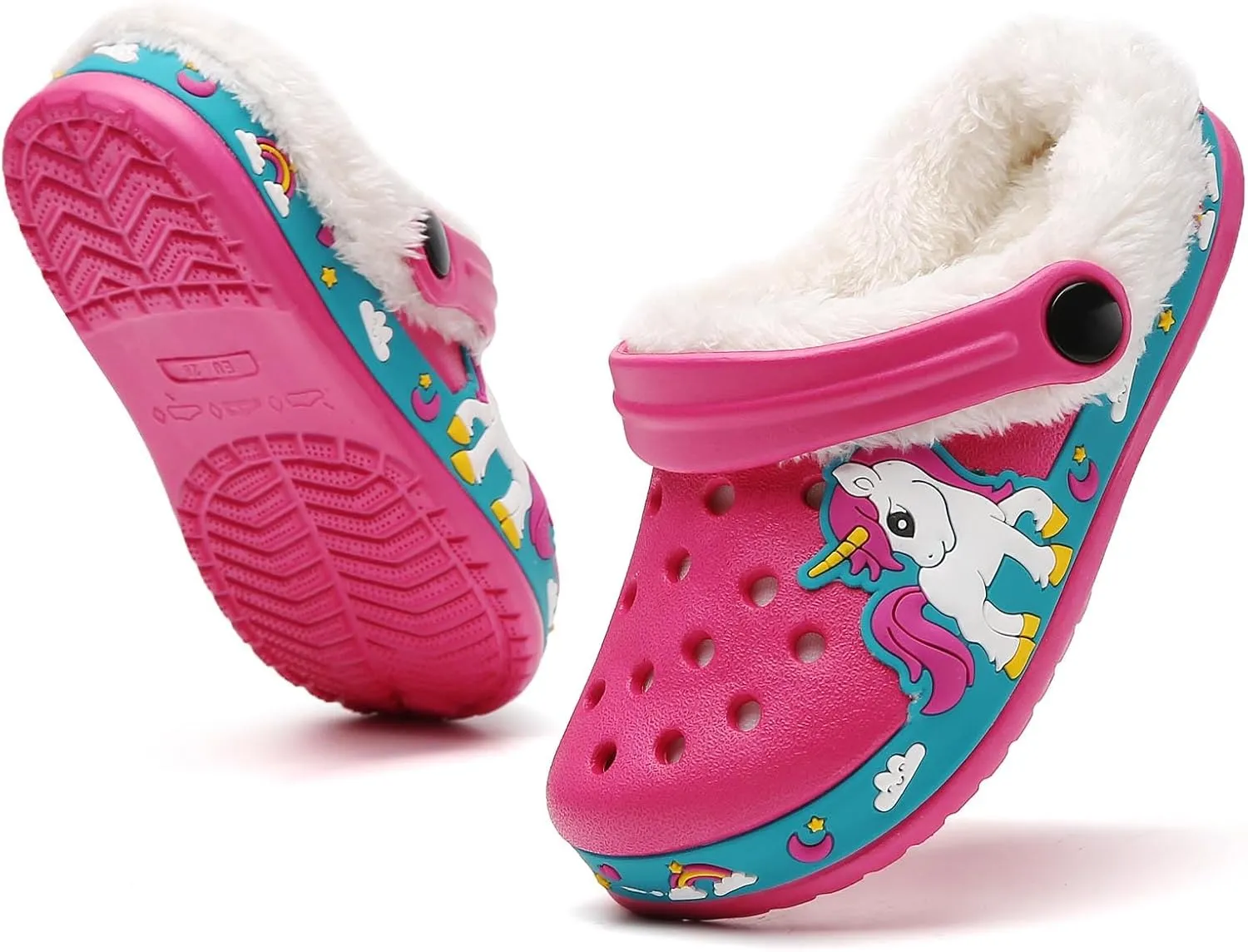 YUKTOPA Boys Girls Clogs Shoes Cartoon Slides Sandals Toddler Little Kid's Slip-on Garden Shoes Lightweight Beach Pool Shower Slippers