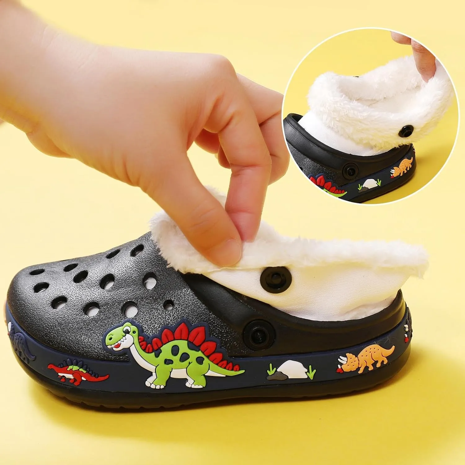 YUKTOPA Boys Girls Clogs Shoes Cartoon Slides Sandals Toddler Little Kid's Slip-on Garden Shoes Lightweight Beach Pool Shower Slippers