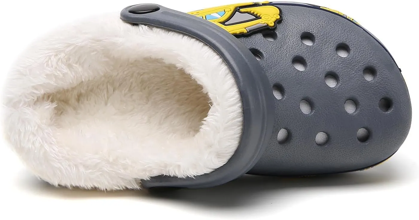 YUKTOPA Boys Girls Clogs Shoes Cartoon Slides Sandals Toddler Little Kid's Slip-on Garden Shoes Lightweight Beach Pool Shower Slippers