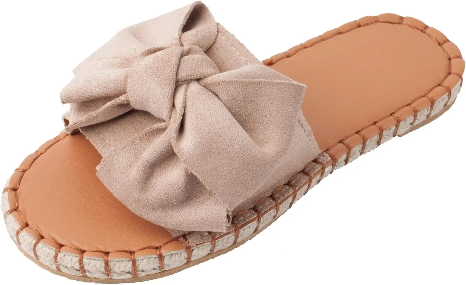 YYW Slides for Women Flat Slide Sandals Slip On Open Toe Sandals Casual Style with Bowknot Ornament for Summer Outdoor Indoor