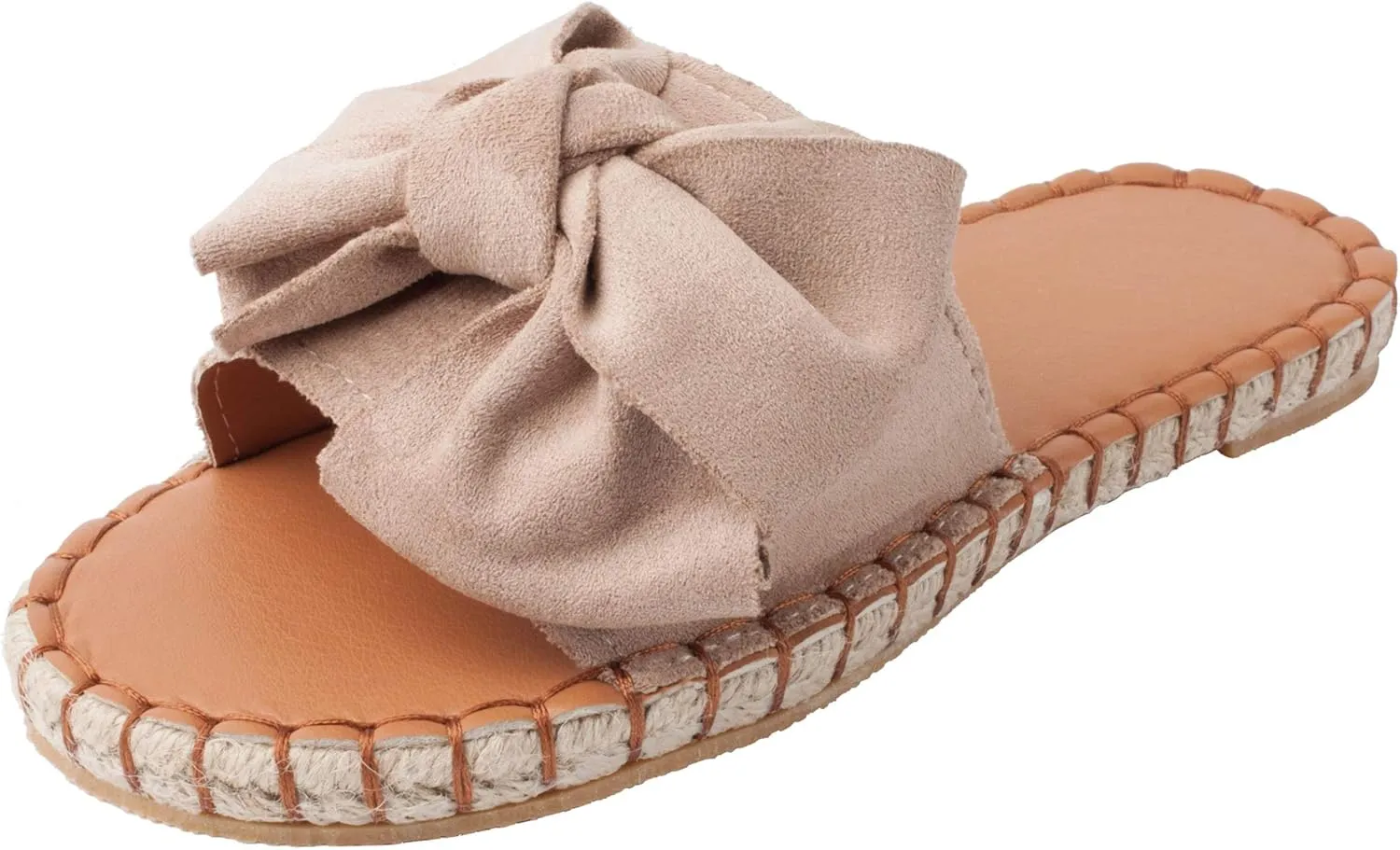 YYW Slides for Women Flat Slide Sandals Slip On Open Toe Sandals Casual Style with Bowknot Ornament for Summer Outdoor Indoor