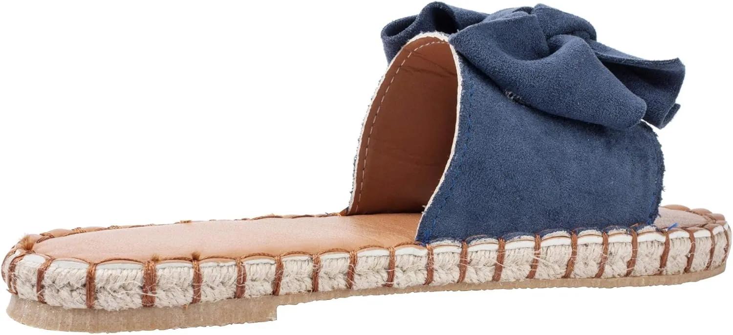 YYW Slides for Women Flat Slide Sandals Slip On Open Toe Sandals Casual Style with Bowknot Ornament for Summer Outdoor Indoor