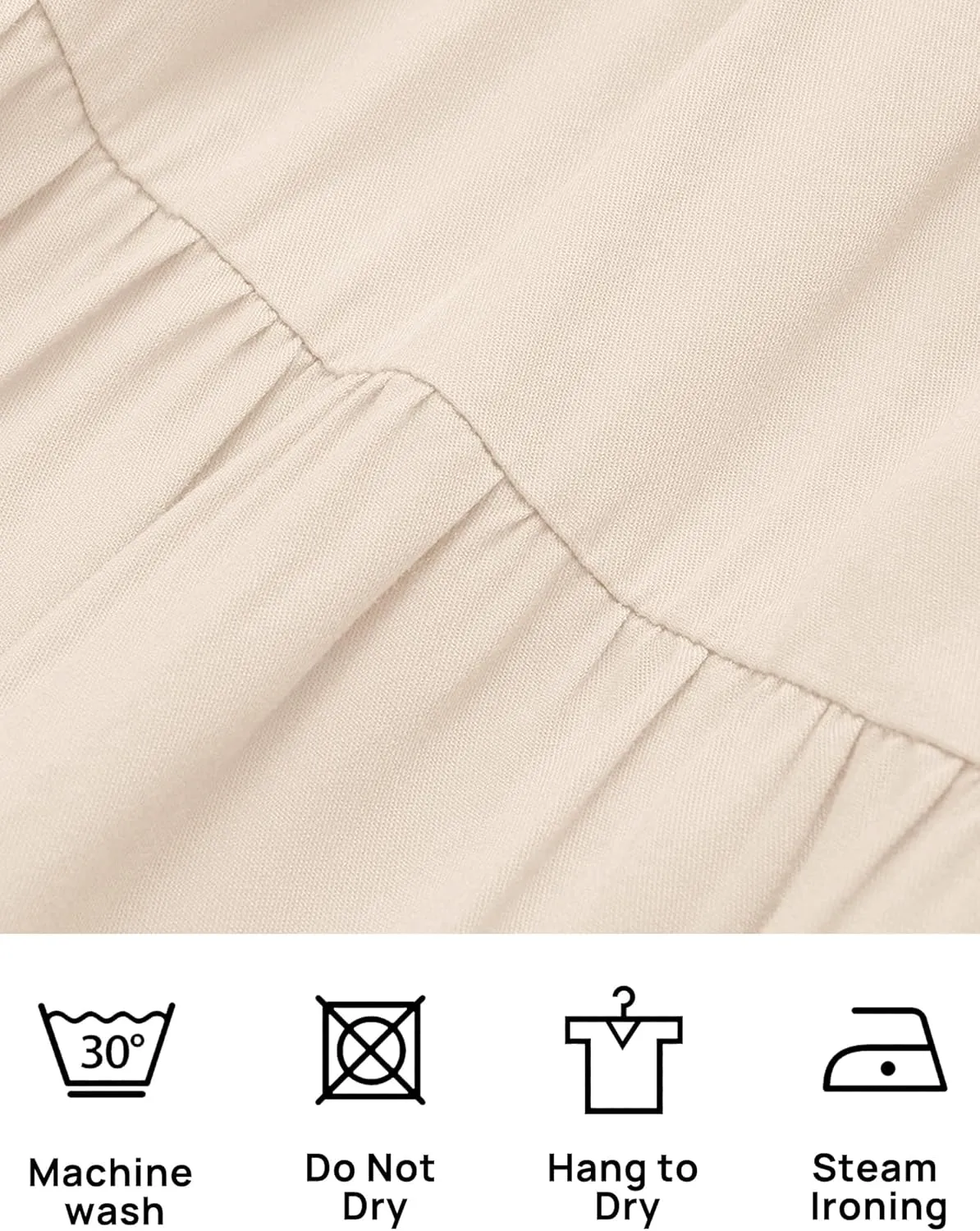 ZESICA Women's Boho Summer One Shoulder Short Sleeve Smocked Side Split Ruffle Swing Midi Dress